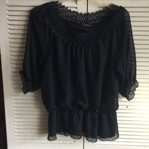 Beautiful Swiss dot blouse by Peridot sz XL